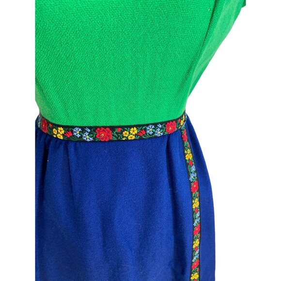 Lanz Marshall Fields Wool Dress Green Size 9 Vintage 50’s Retro Classic Mod - Picture 9 of 14